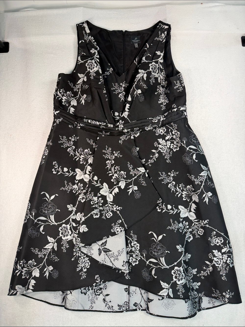 STUNNING Adrianna Papell Cocktail Formal Jacquard High-Low Dress